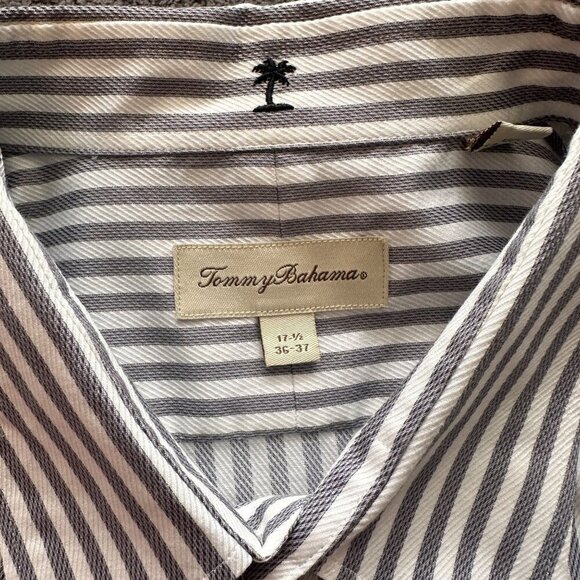 Tommy Bahama Button Down Dress Shirt Long Sleeve Striped Top Collared Men - Picture 12 of 16